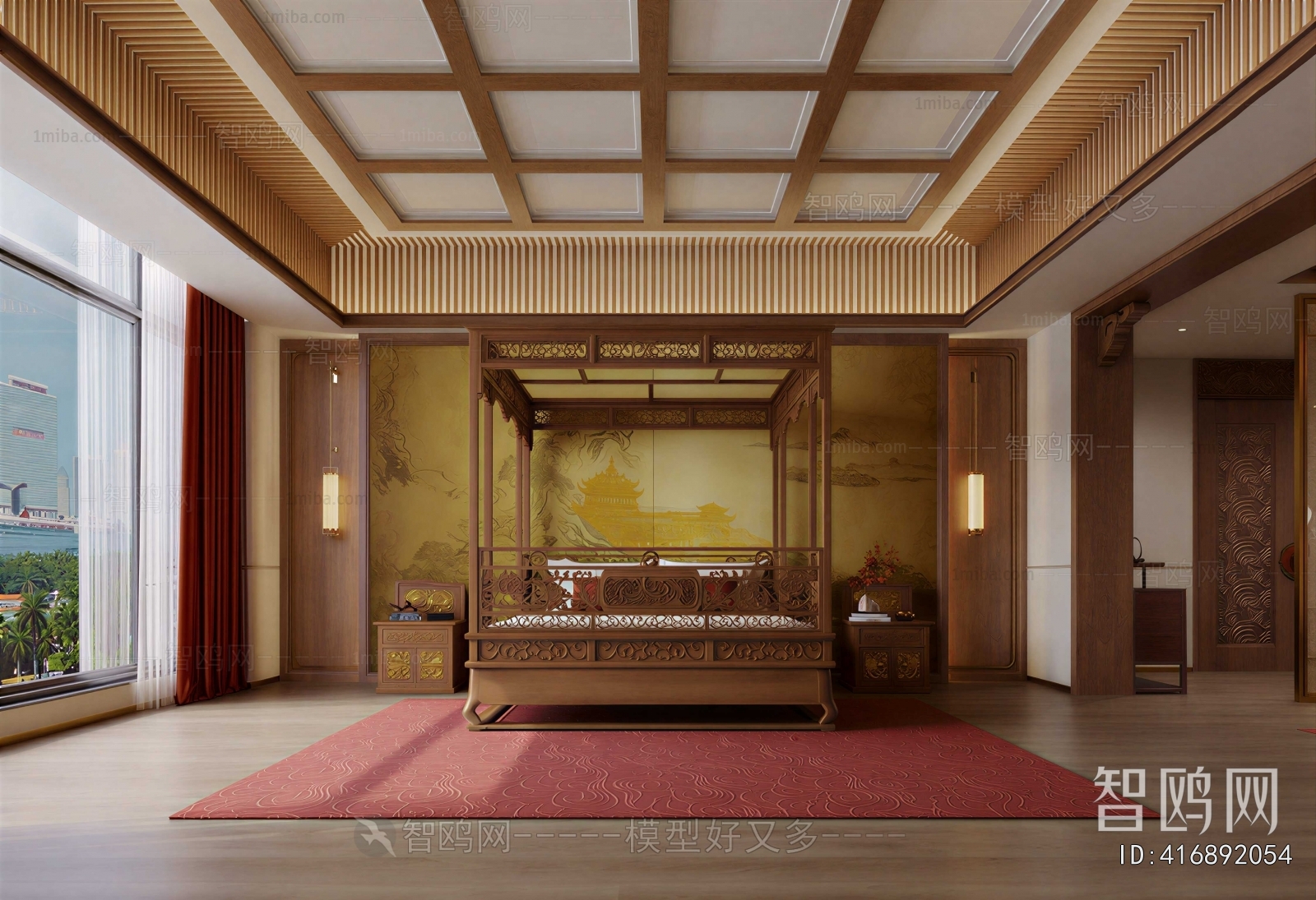 New Chinese Style Bedroom