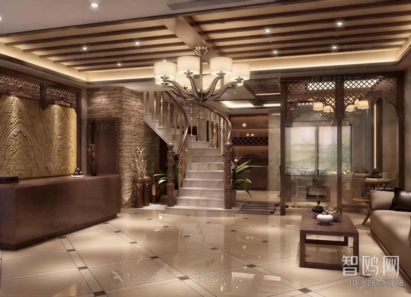 New Chinese Style Lobby Hall