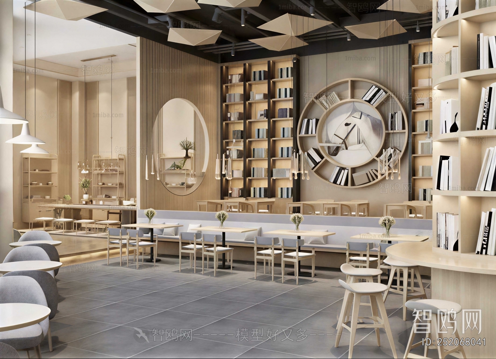 Industrial Style Bookstore Book Bar