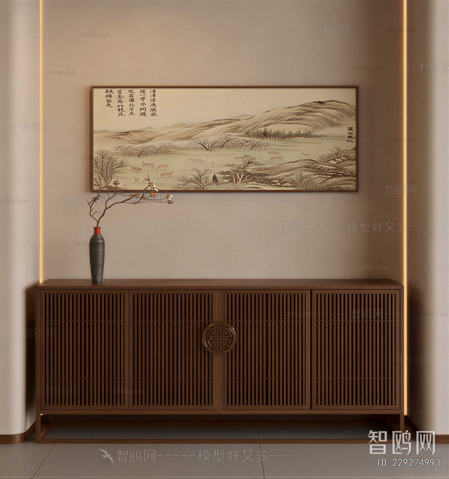 New Chinese Style Side Cabinet