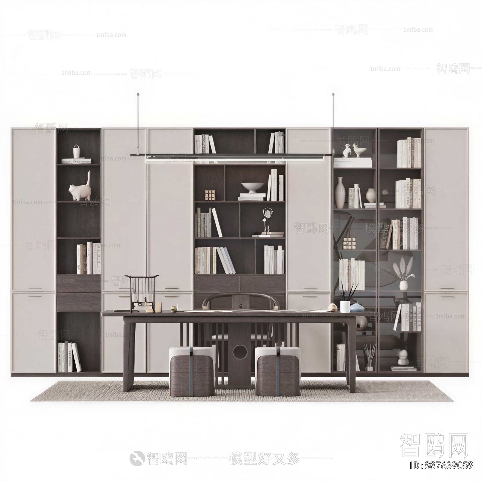 New Chinese Style Computer Desk And Chair