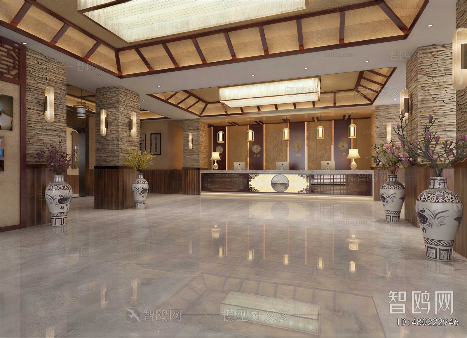 New Chinese Style Lobby Hall