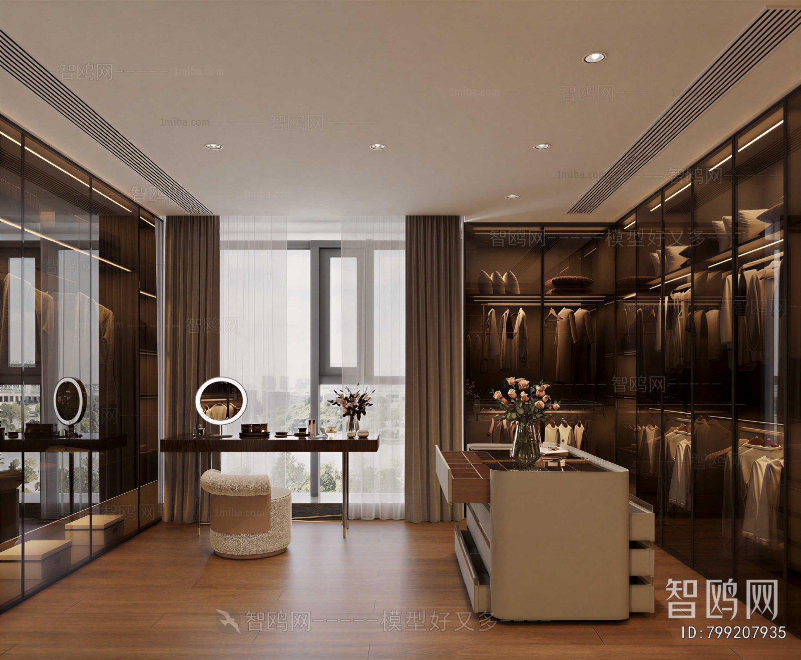 Modern Clothes Storage Area