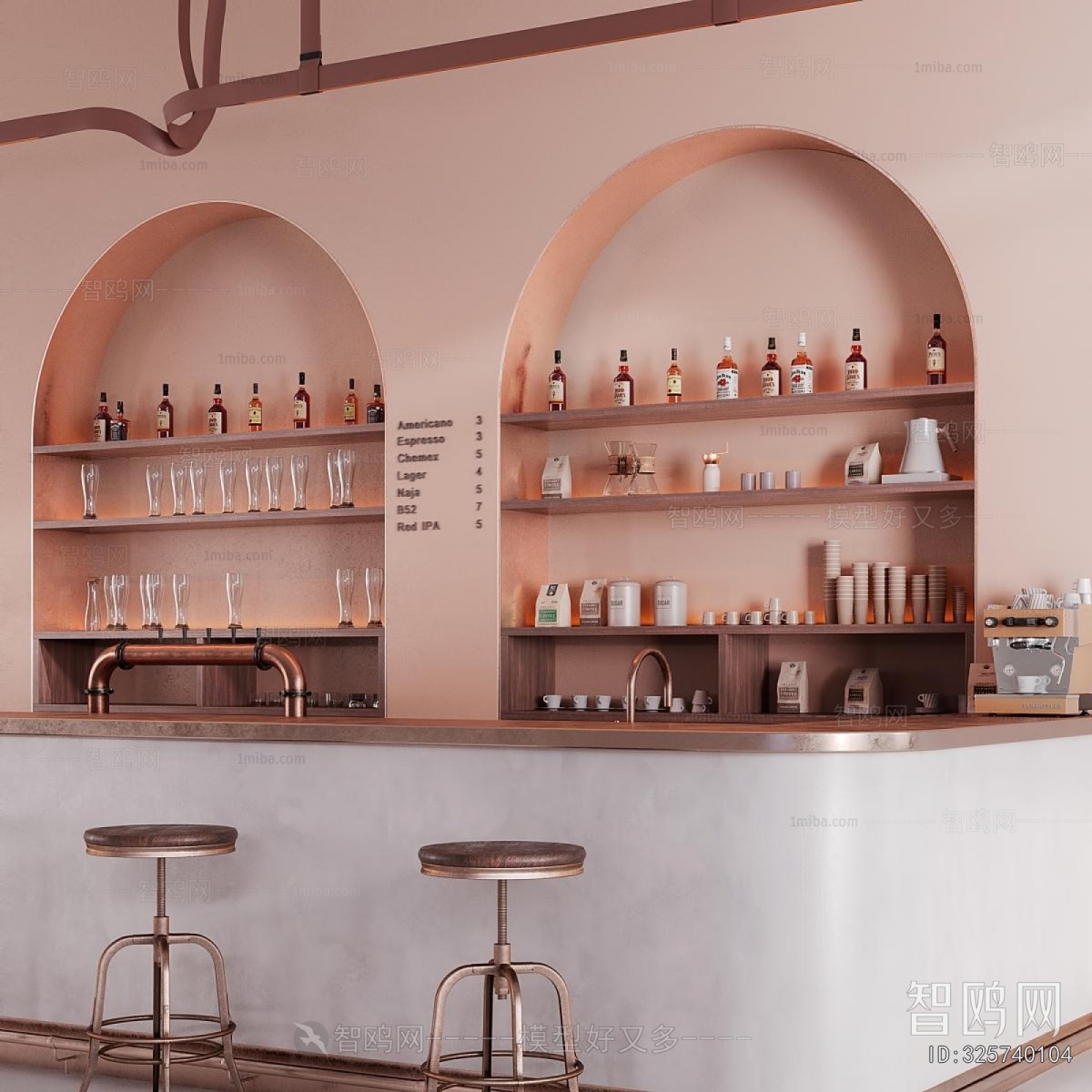 Retro Style Counter Bar