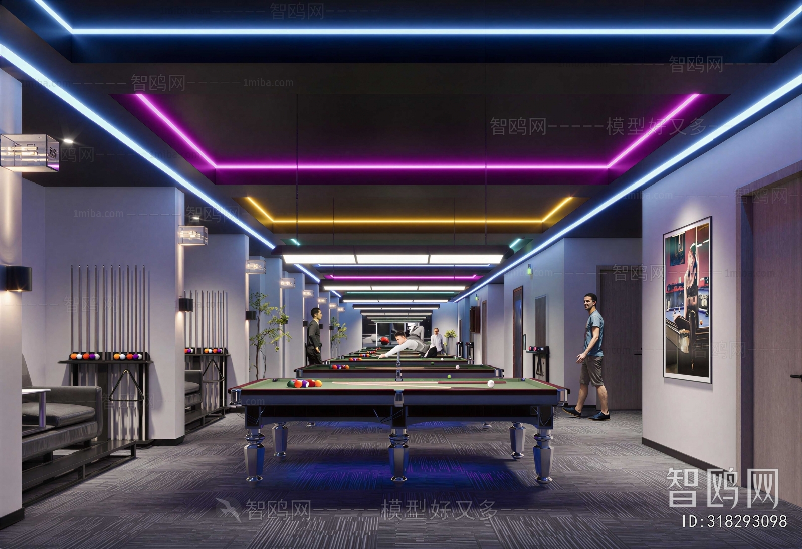 Modern Billiard Room