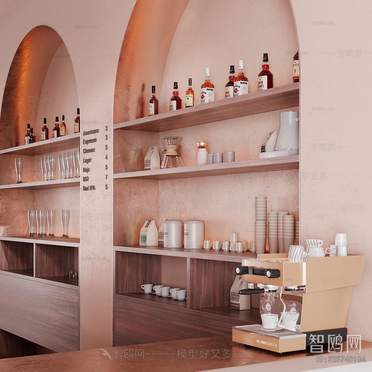 Retro Style Counter Bar