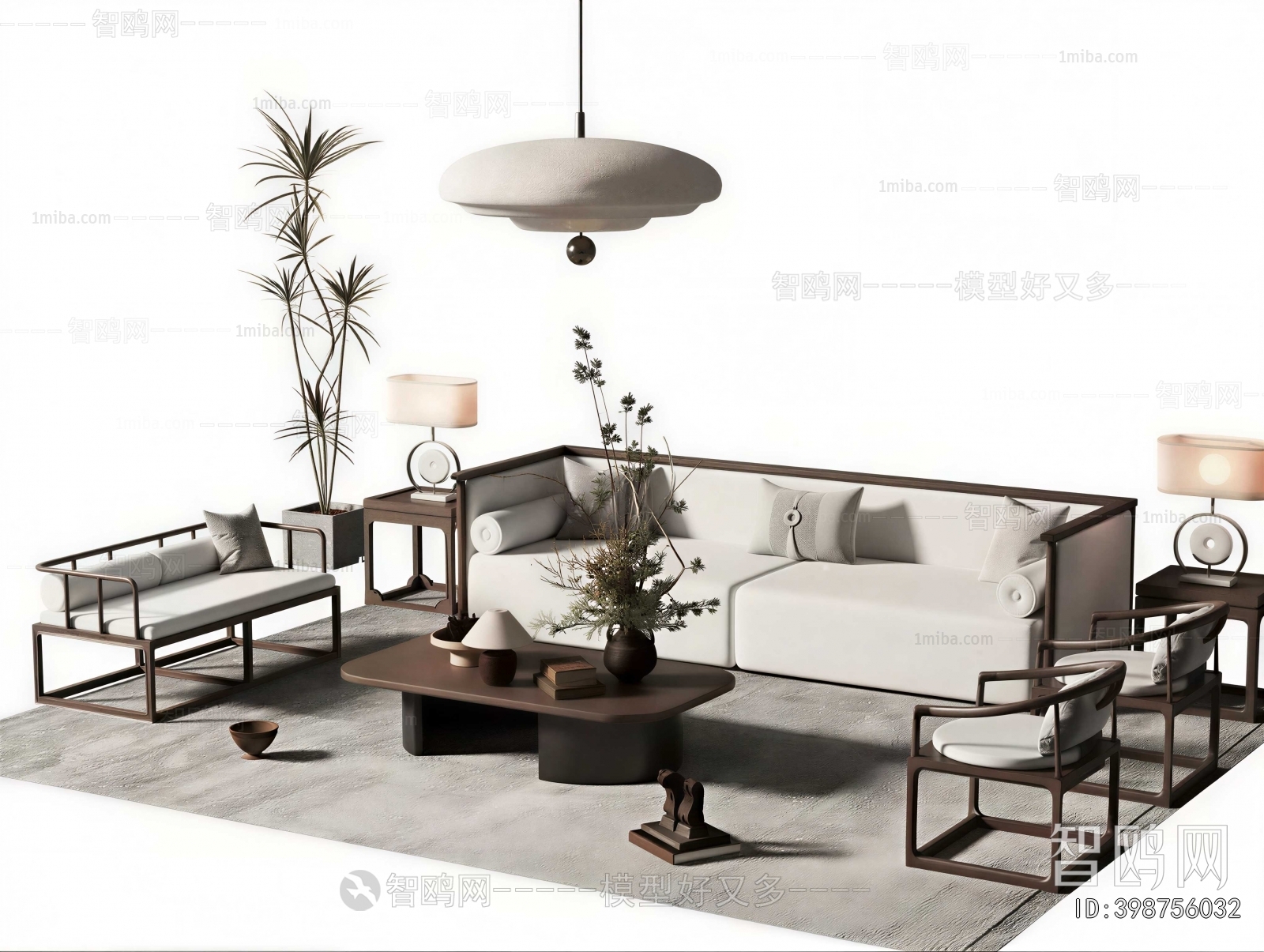 New Chinese Style Sofa Combination