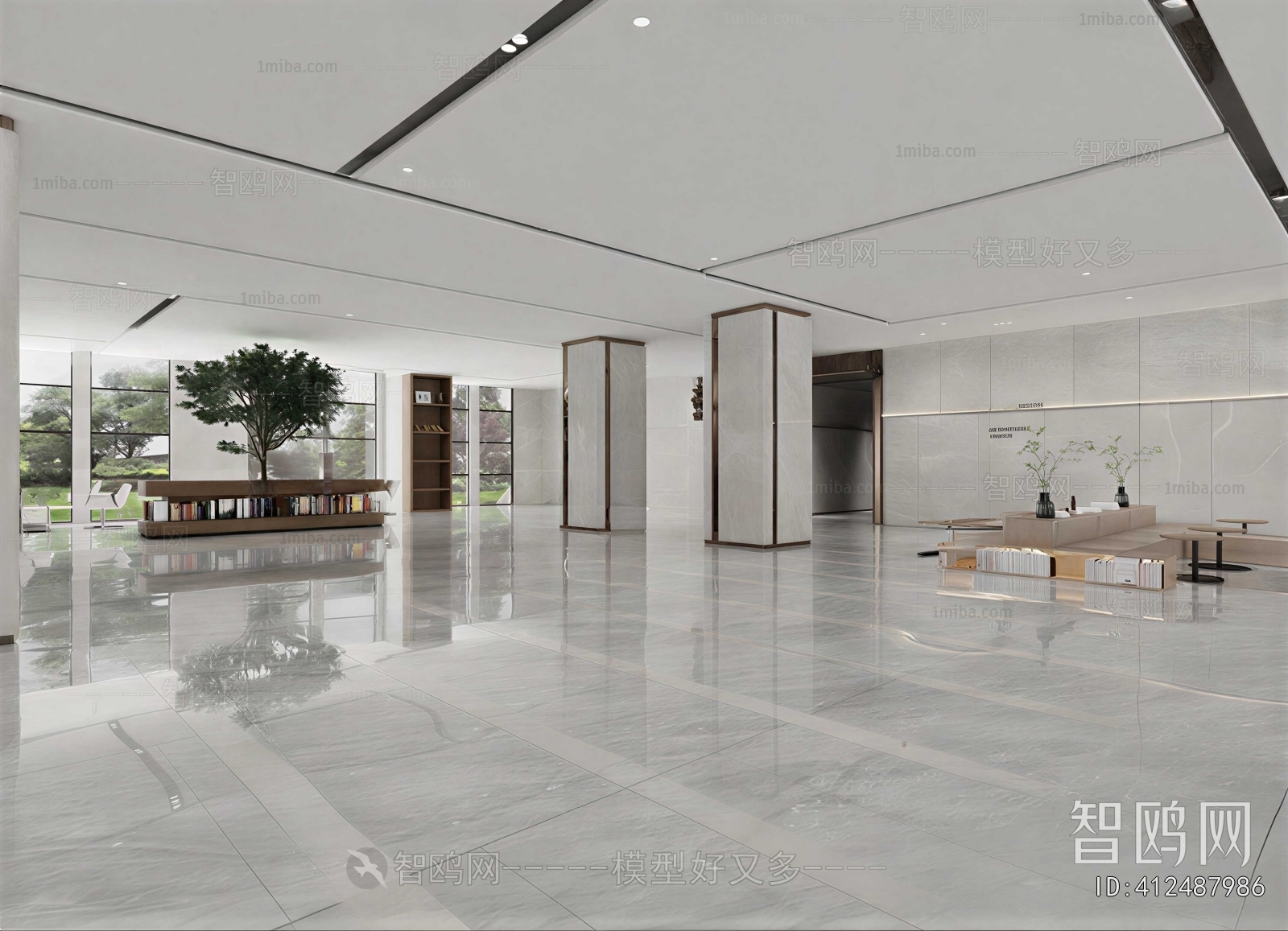 Modern Office Reception Desk