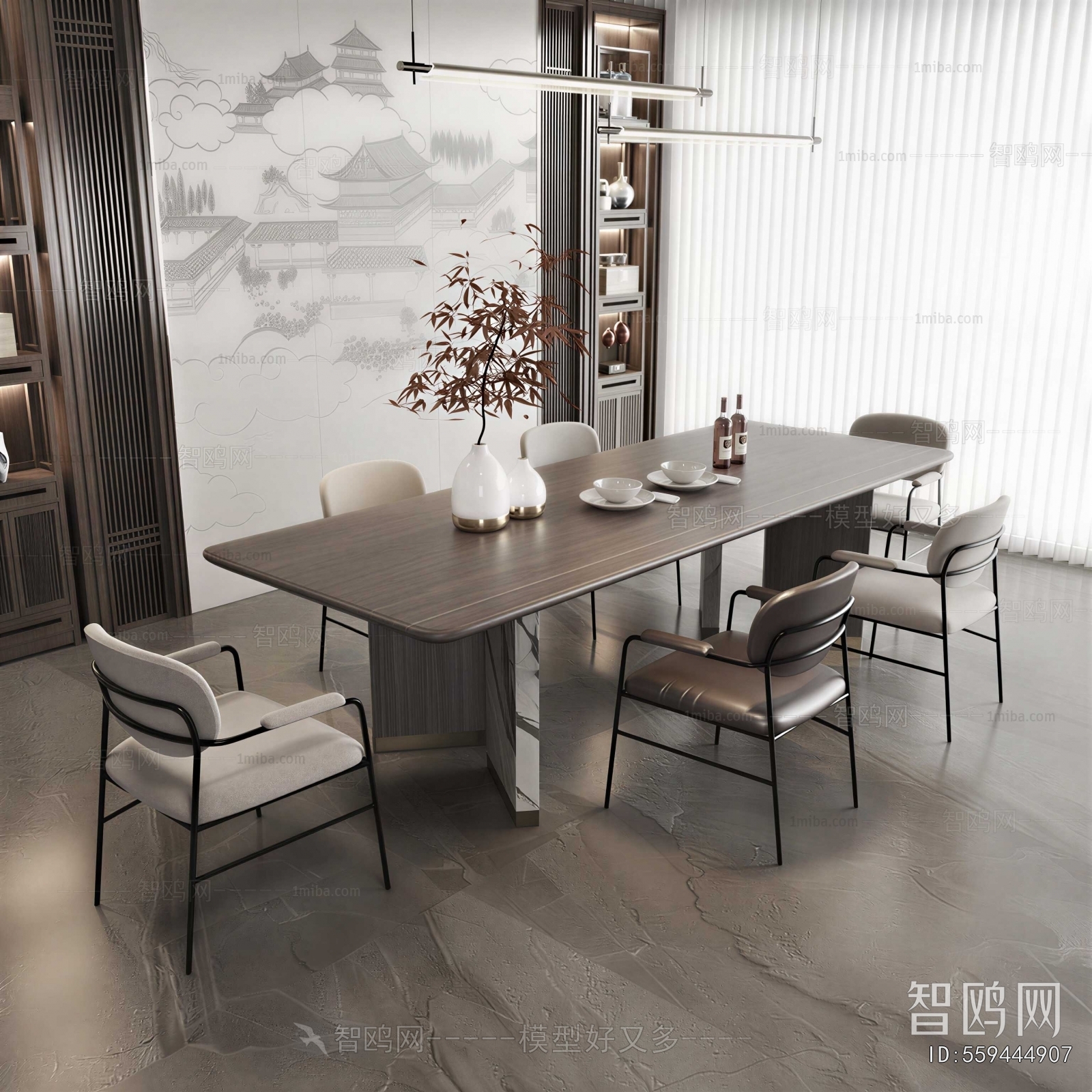 New Chinese Style Dining Table And Chairs