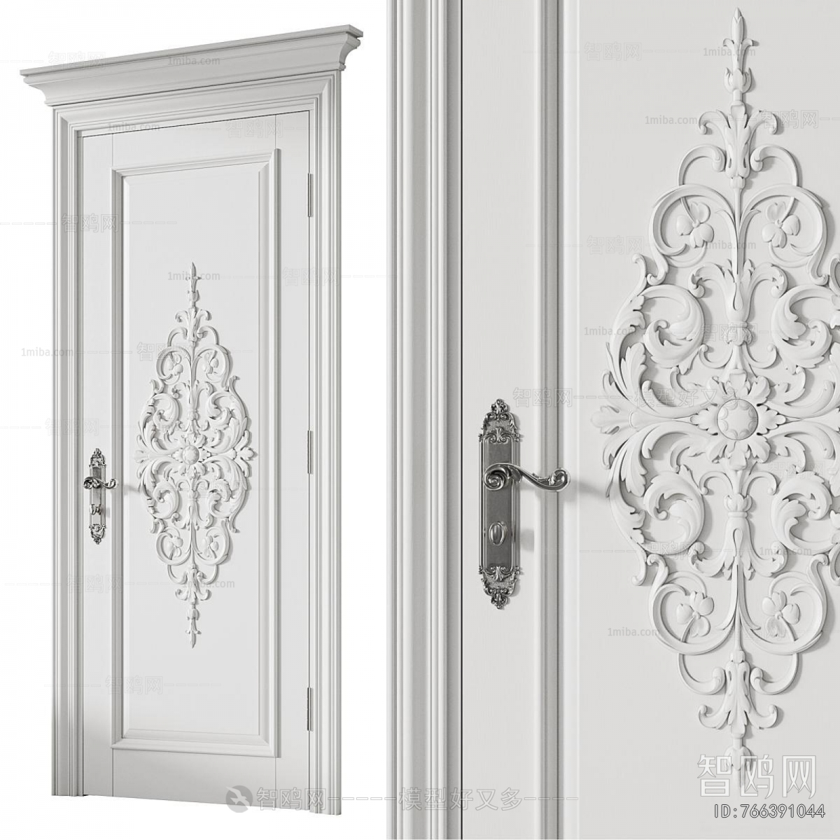 Simple European Style Single Door