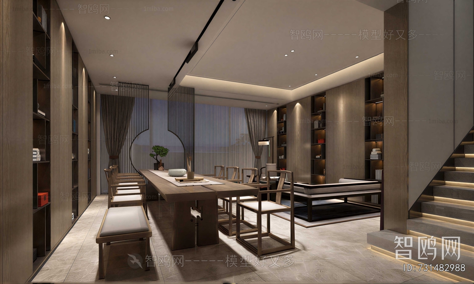 New Chinese Style Study Space