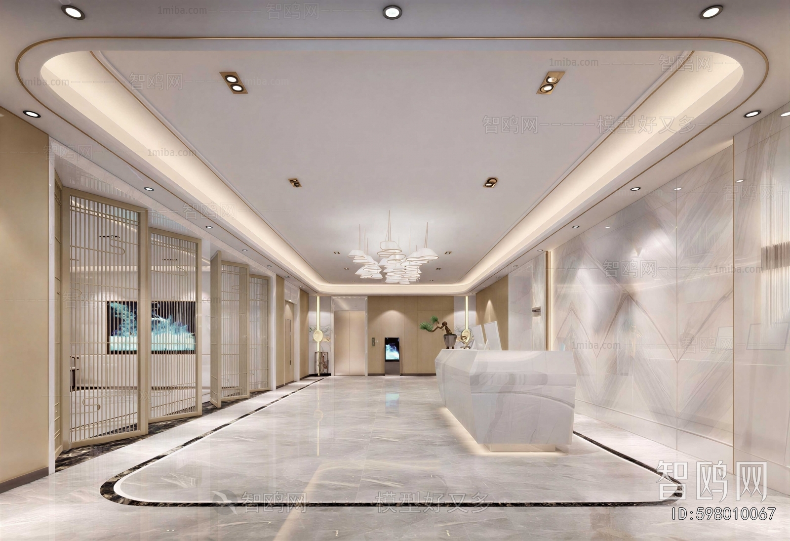 Modern Office Reception Desk