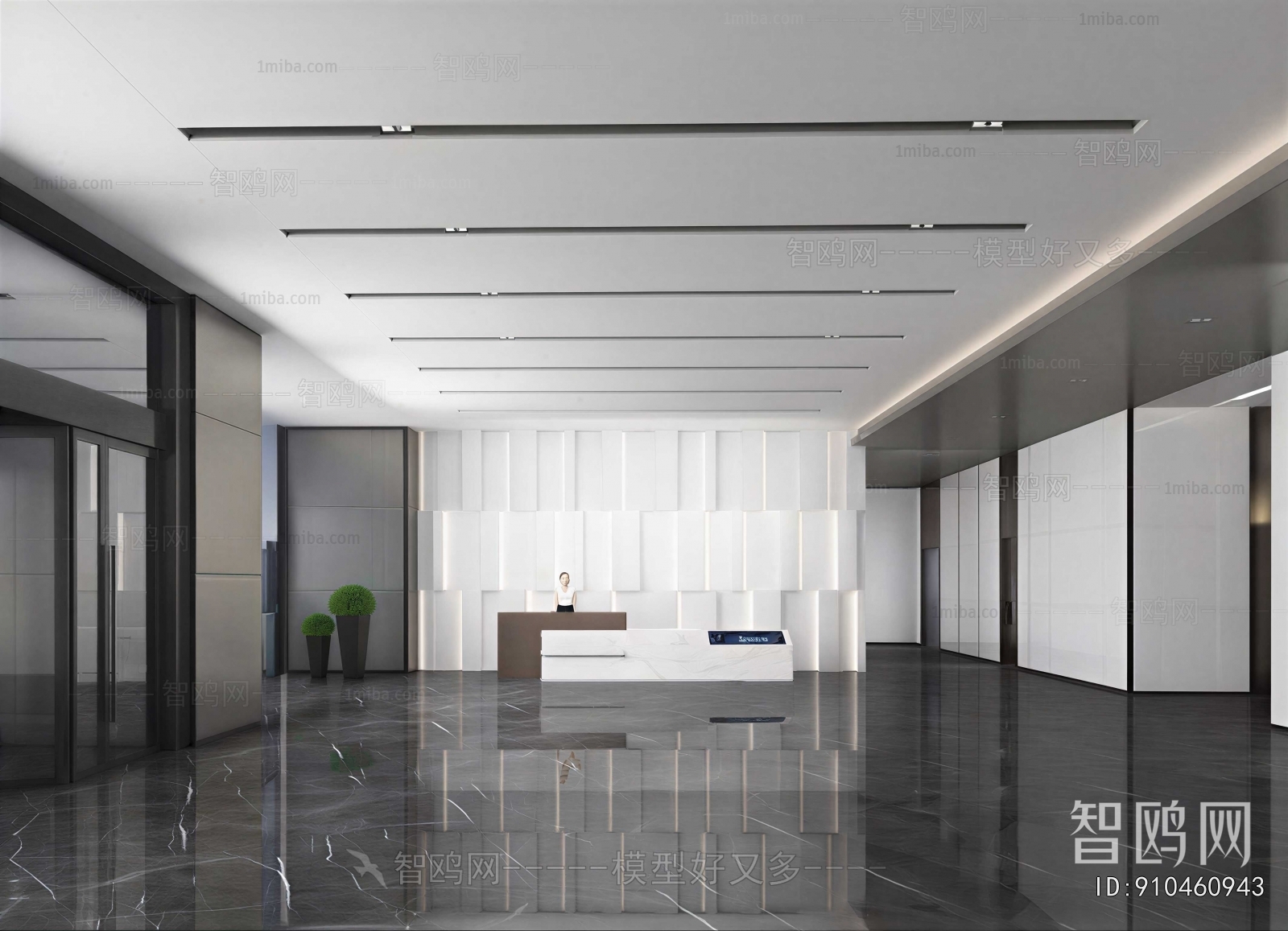 Modern Office Reception Desk