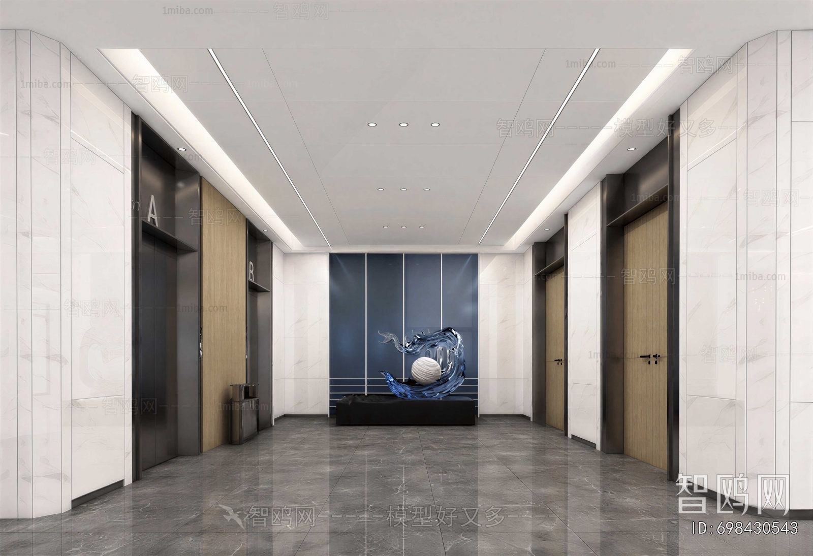 Modern Office Elevator Hall