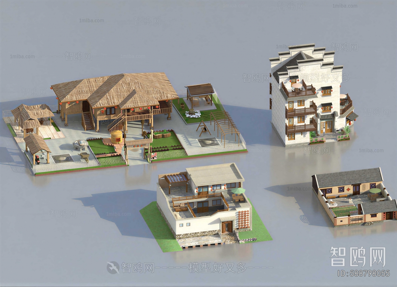 New Chinese Style Appearance Of Commercial Building