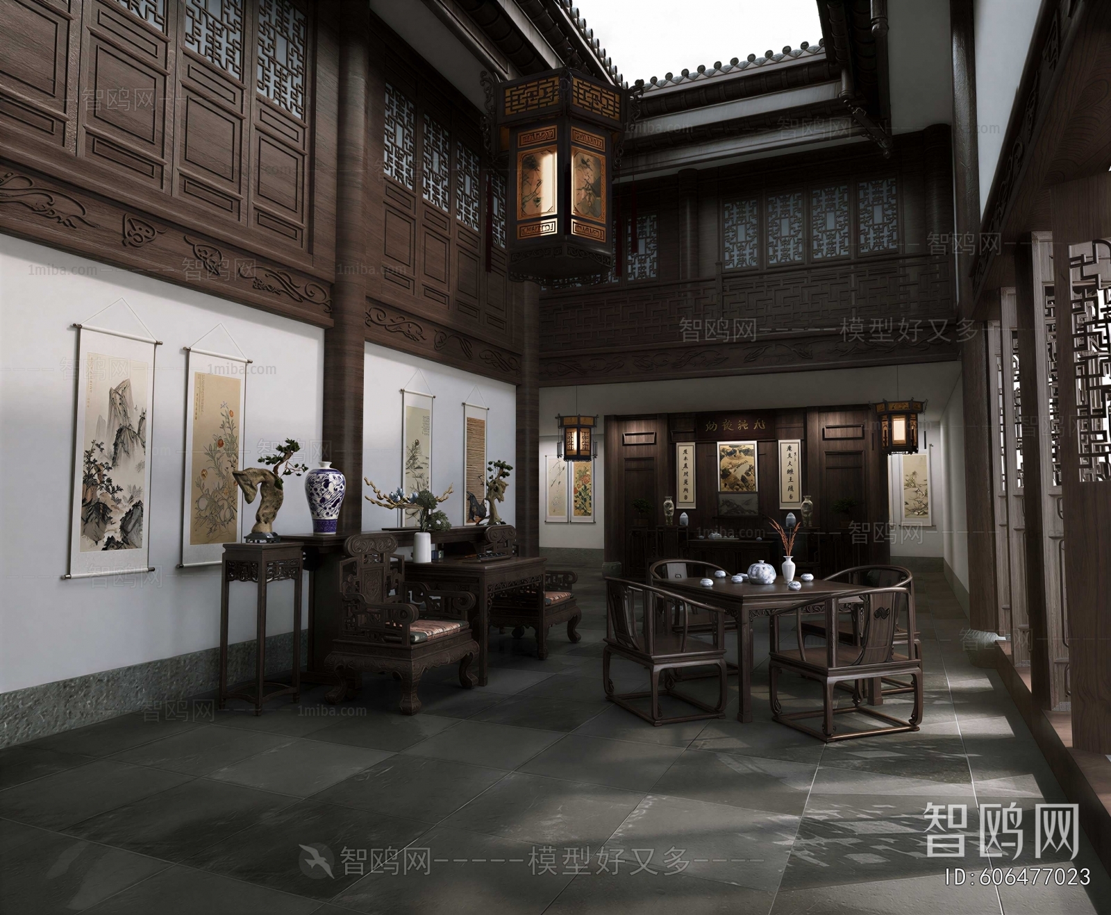 New Chinese Style A Living Room