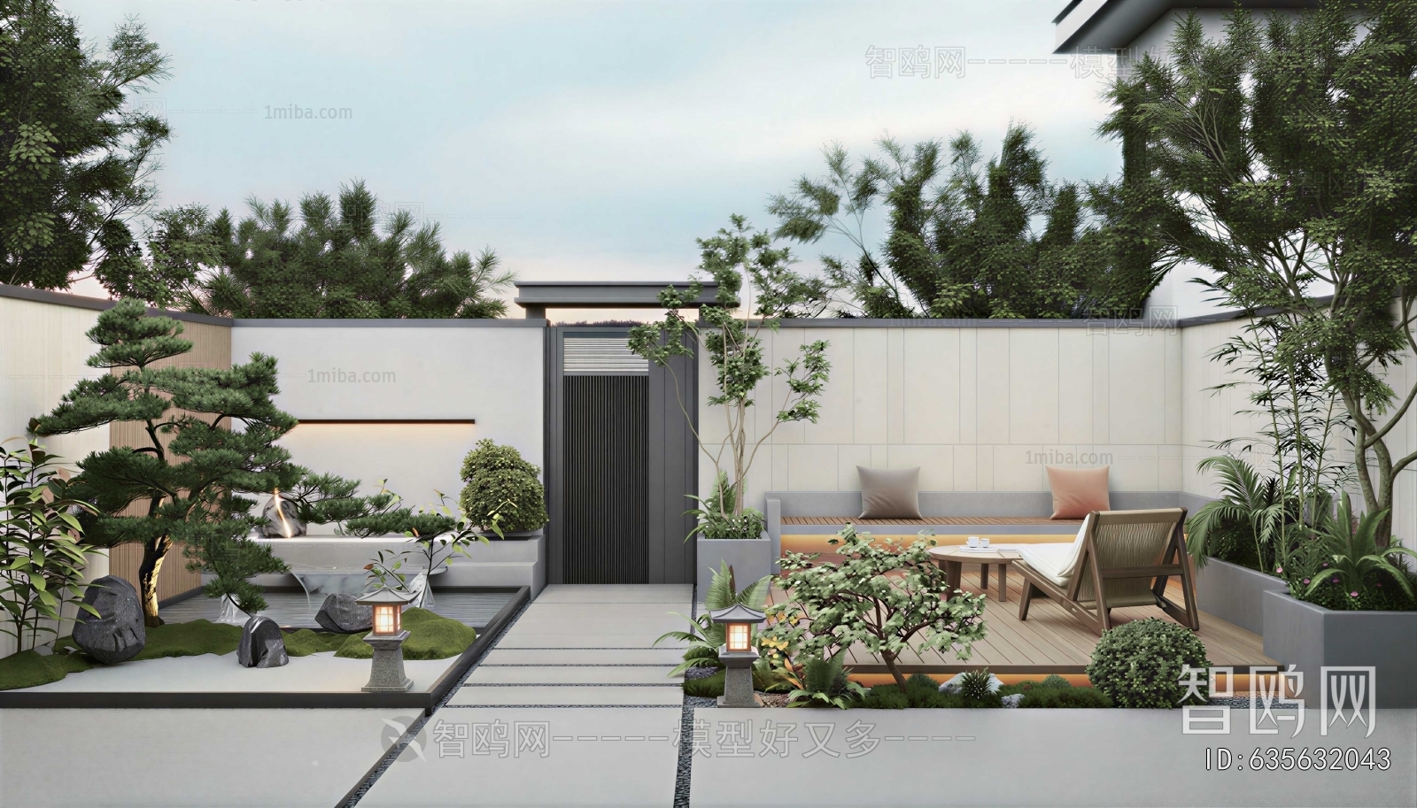 New Chinese Style Courtyard/landscape