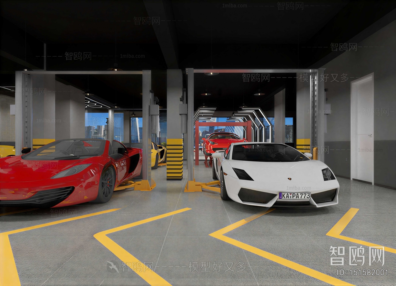 Modern Underground Parking Lot