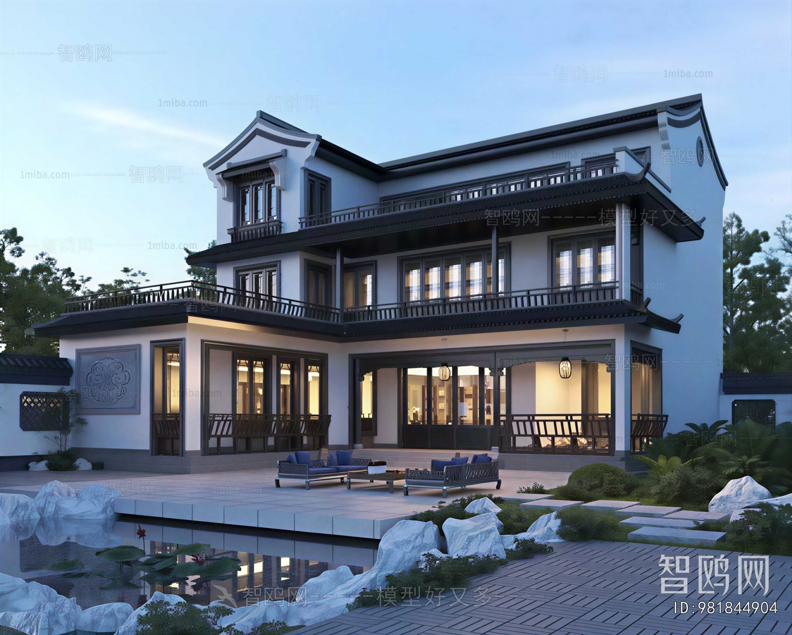 New Chinese Style Courtyard/landscape