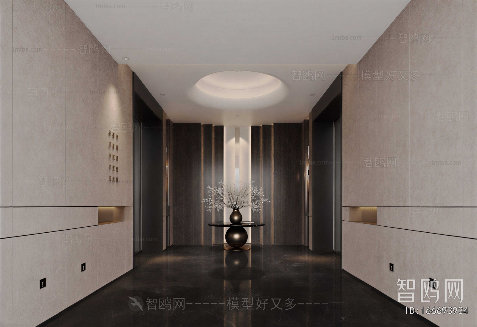 Modern Office Elevator Hall