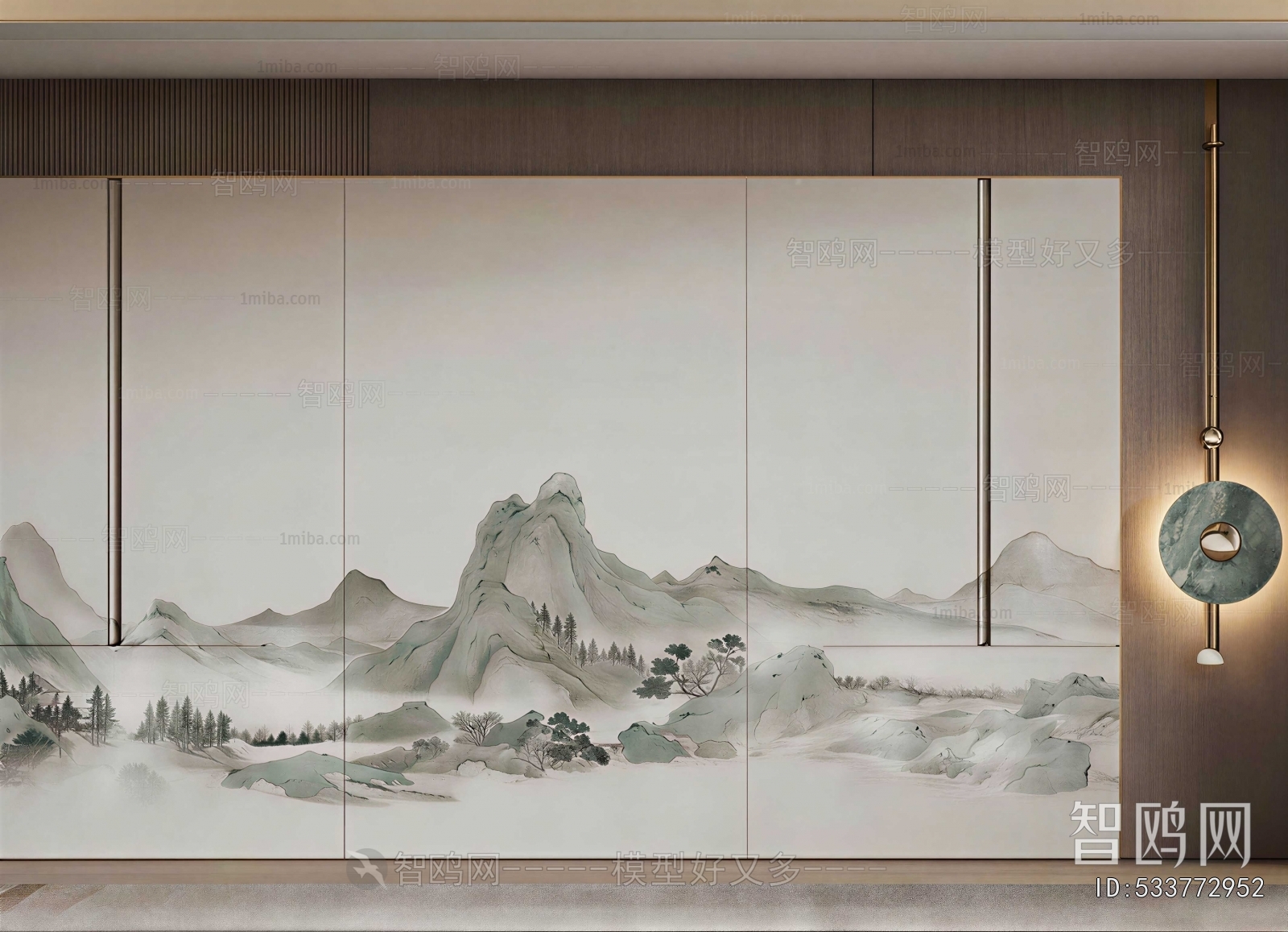 New Chinese Style TV Wall