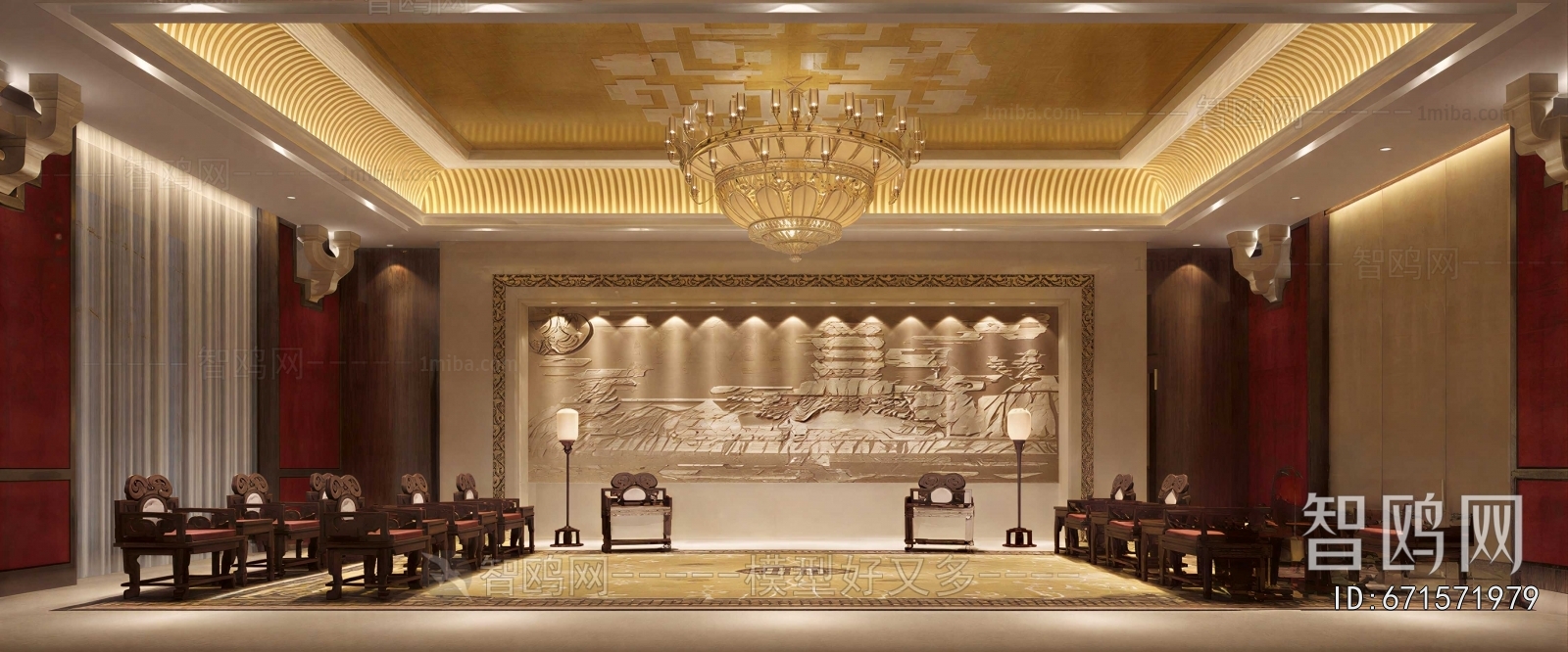 New Chinese Style Reception Room