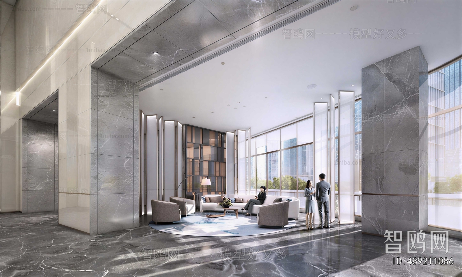 Modern Office Reception Desk