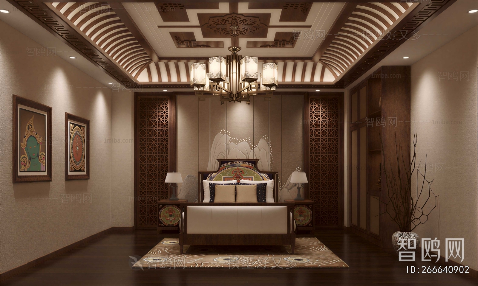 New Chinese Style Bedroom