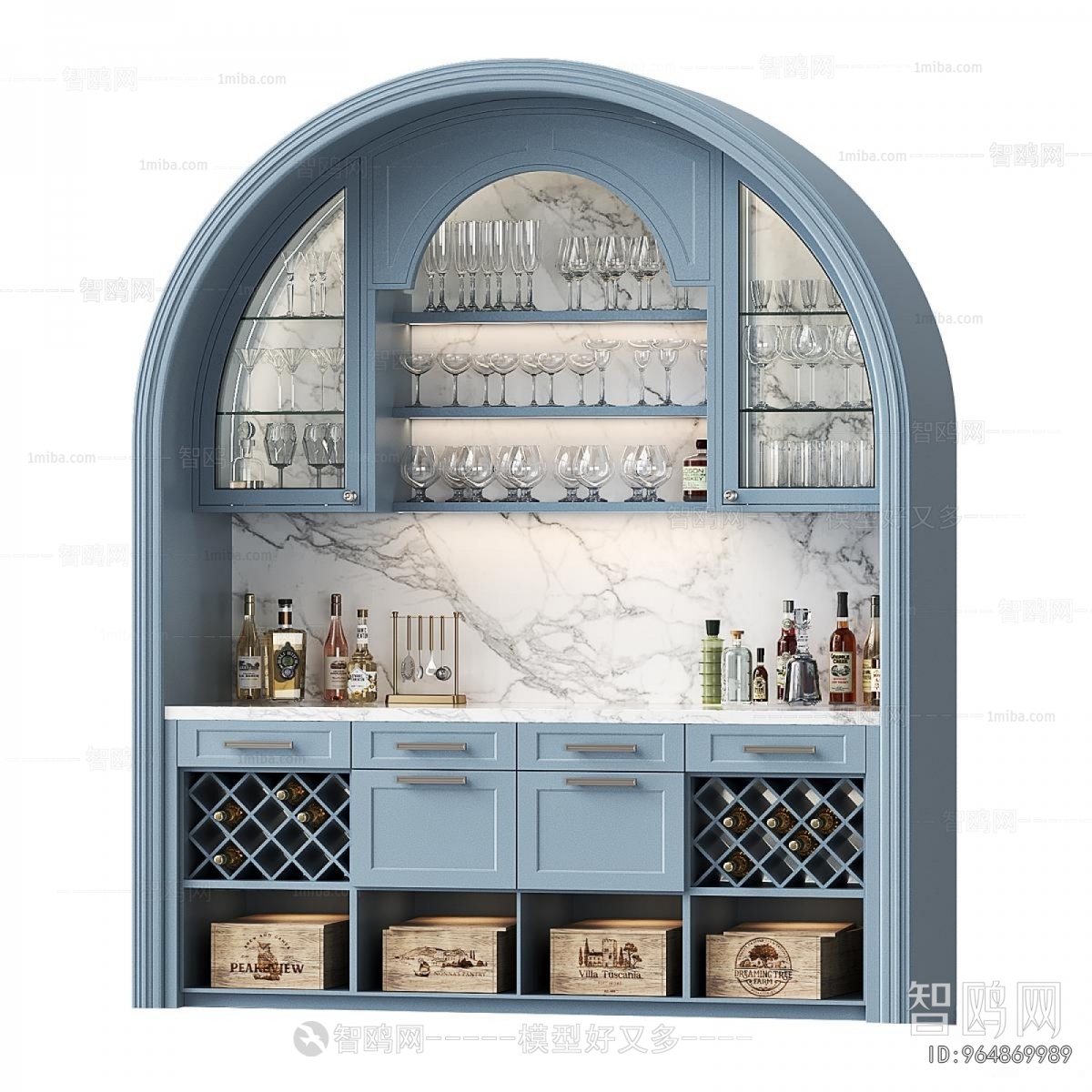 French Style Wine Cabinet