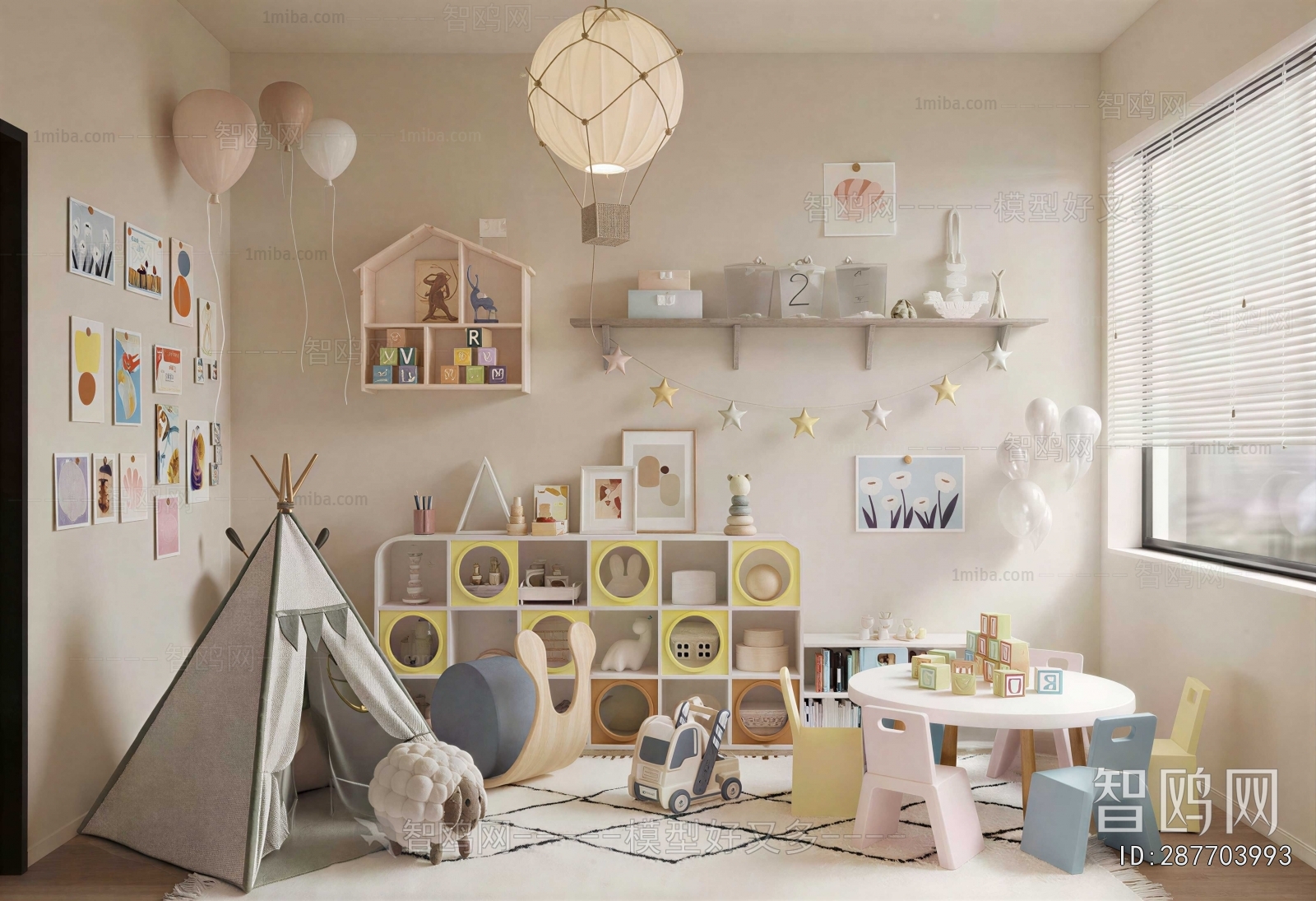 Modern Children's Room Activity Room