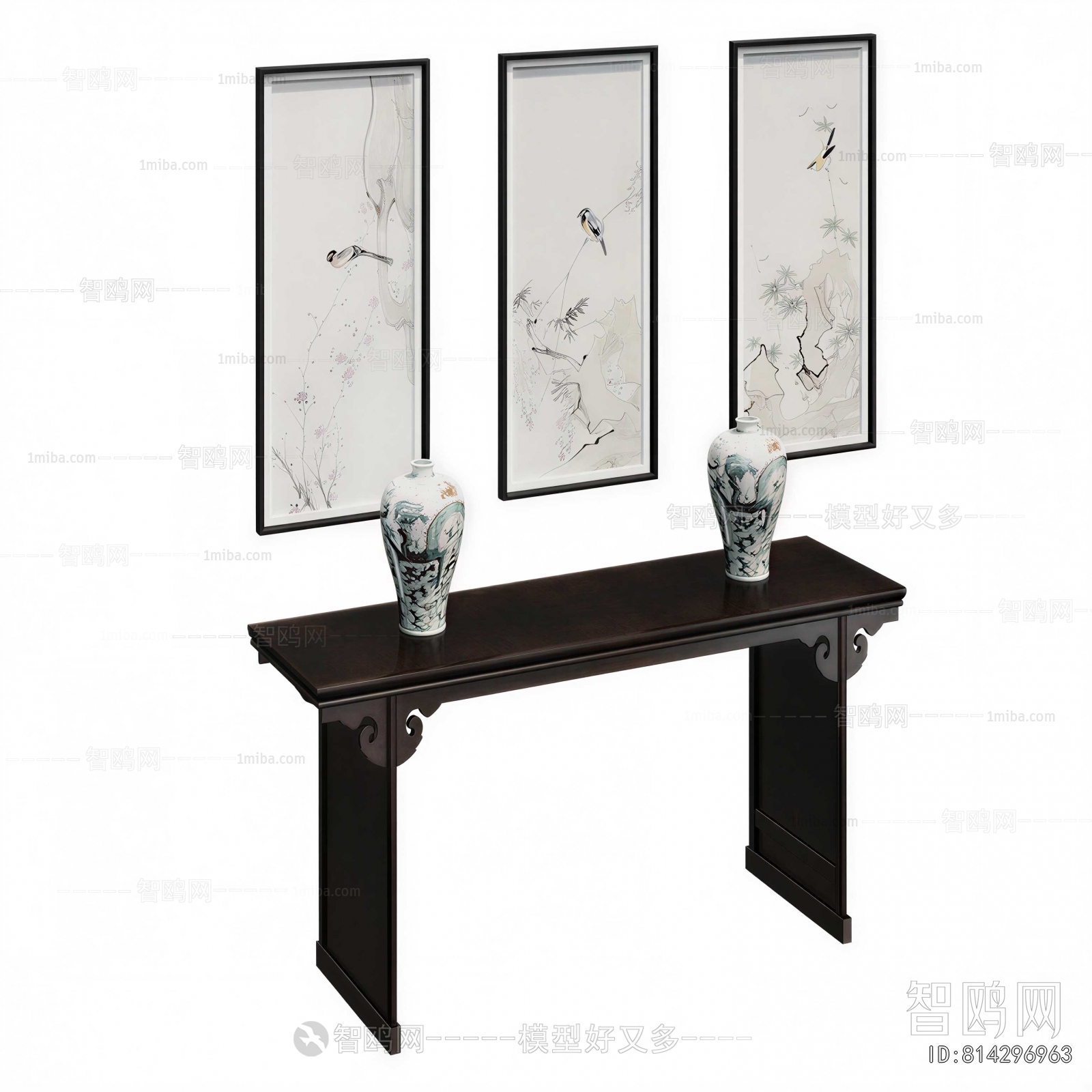 New Chinese Style Calligraphy And Painting
