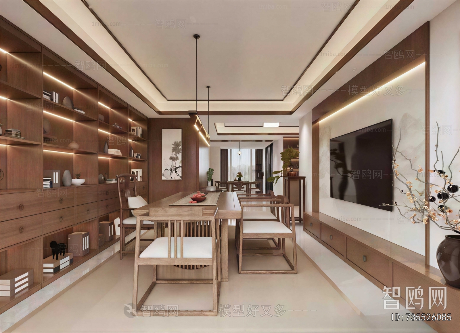 New Chinese Style A Living Room