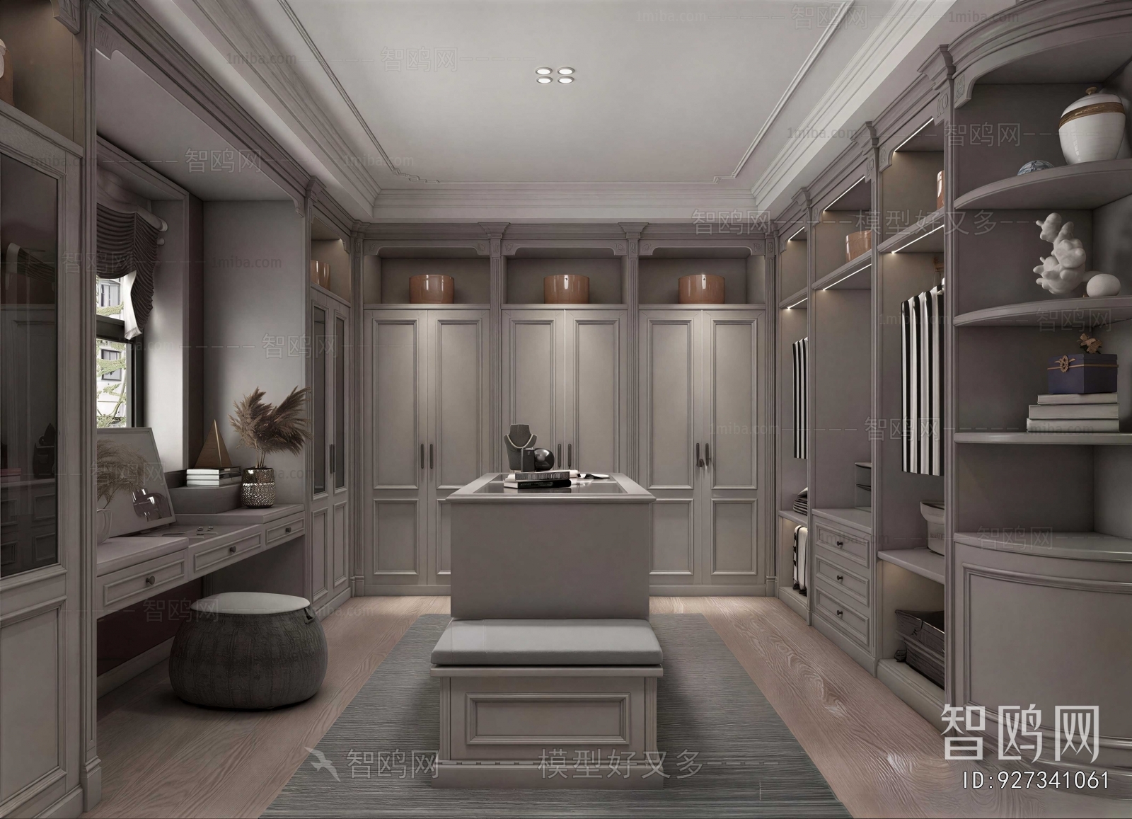 Simple European Style Clothes Storage Area