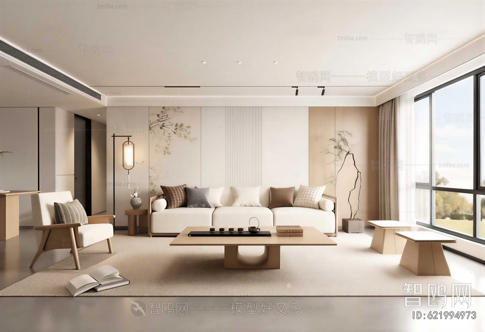 New Chinese Style A Living Room