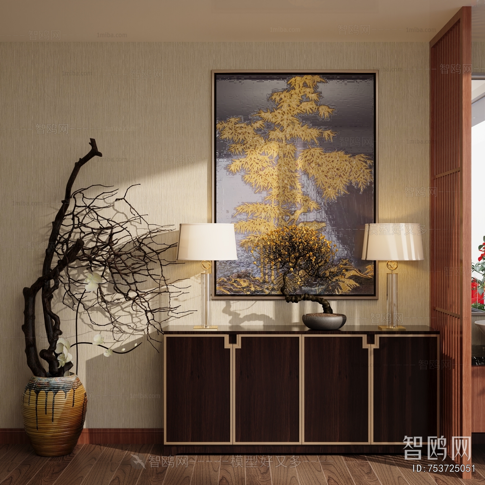 New Chinese Style Side Cabinet/Entrance Cabinet