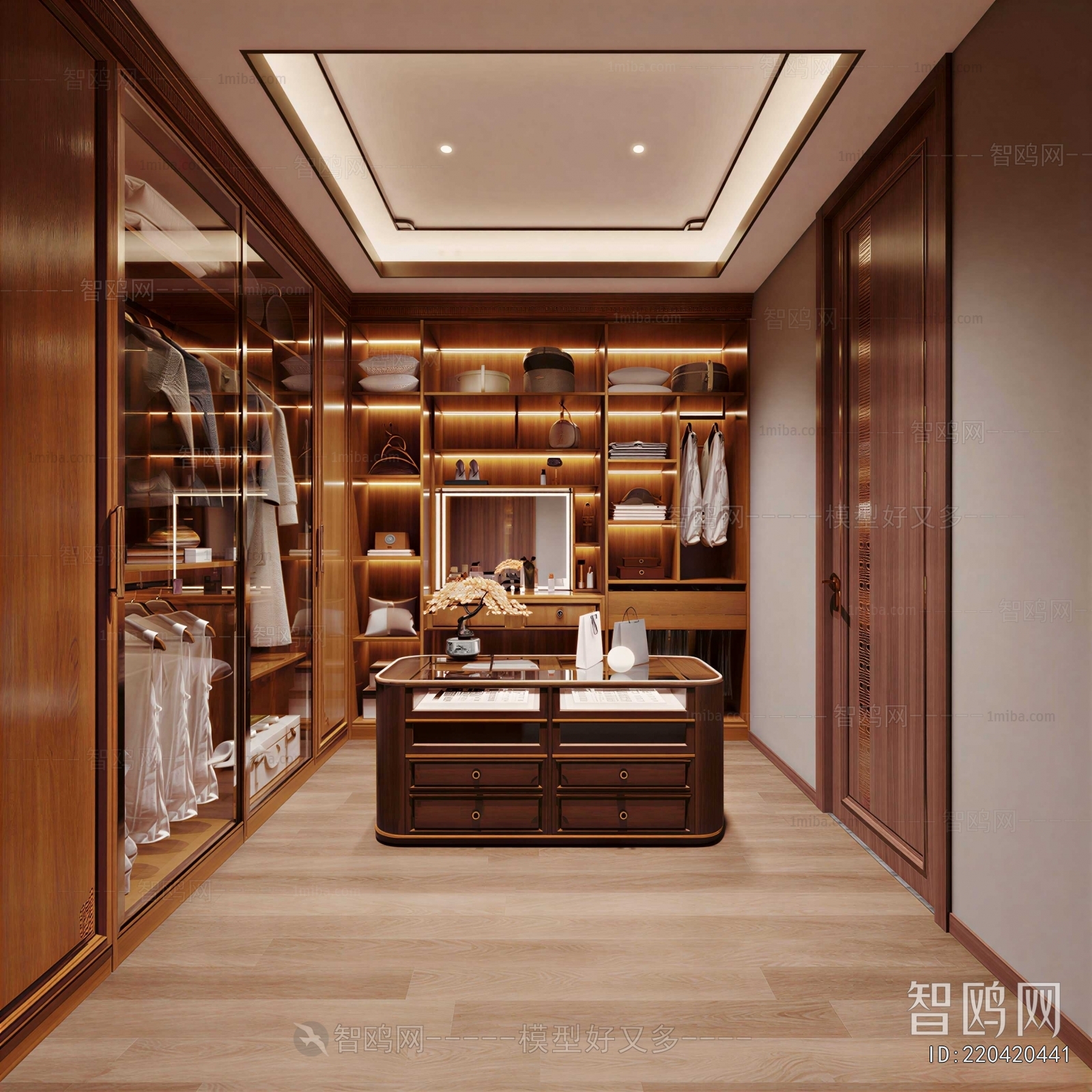 New Chinese Style Clothes Storage Area