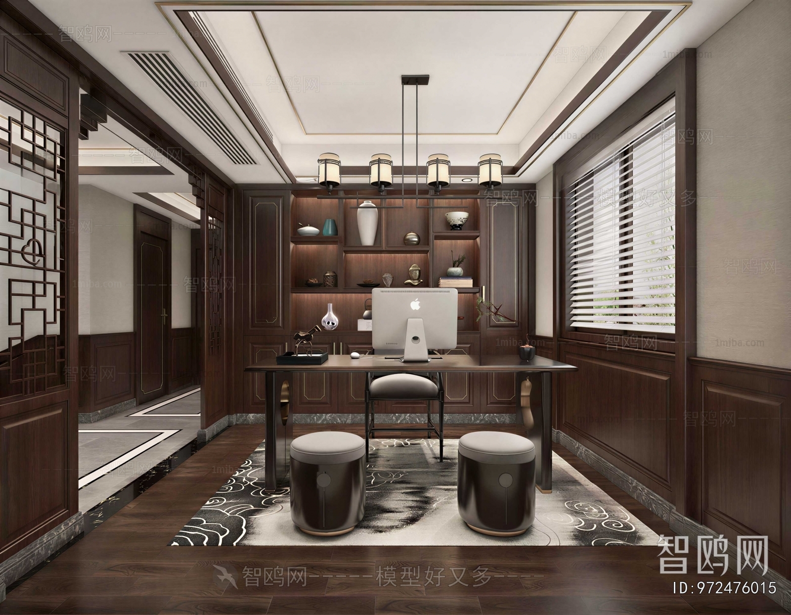 New Chinese Style Study Space