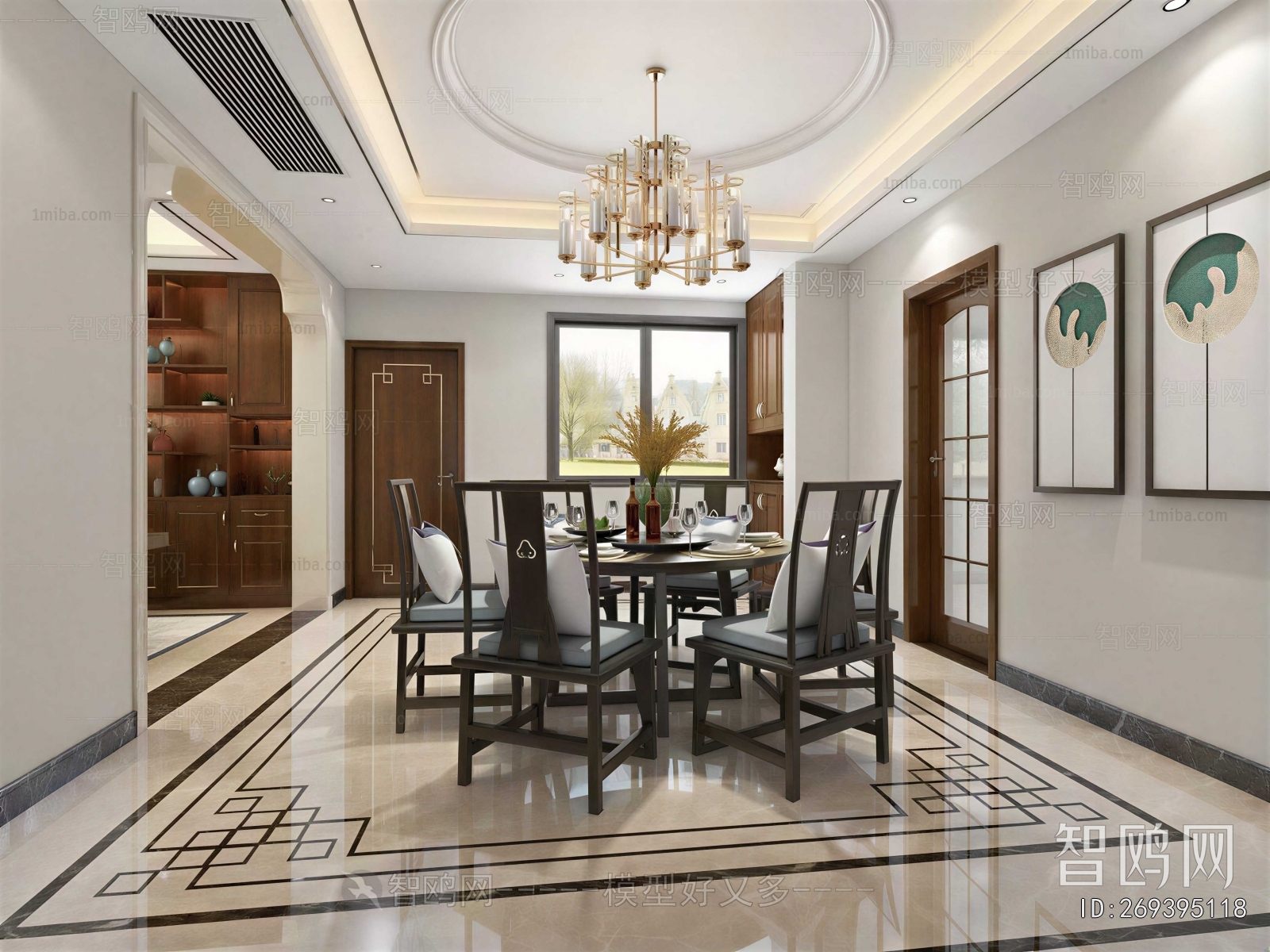 New Chinese Style Dining Room