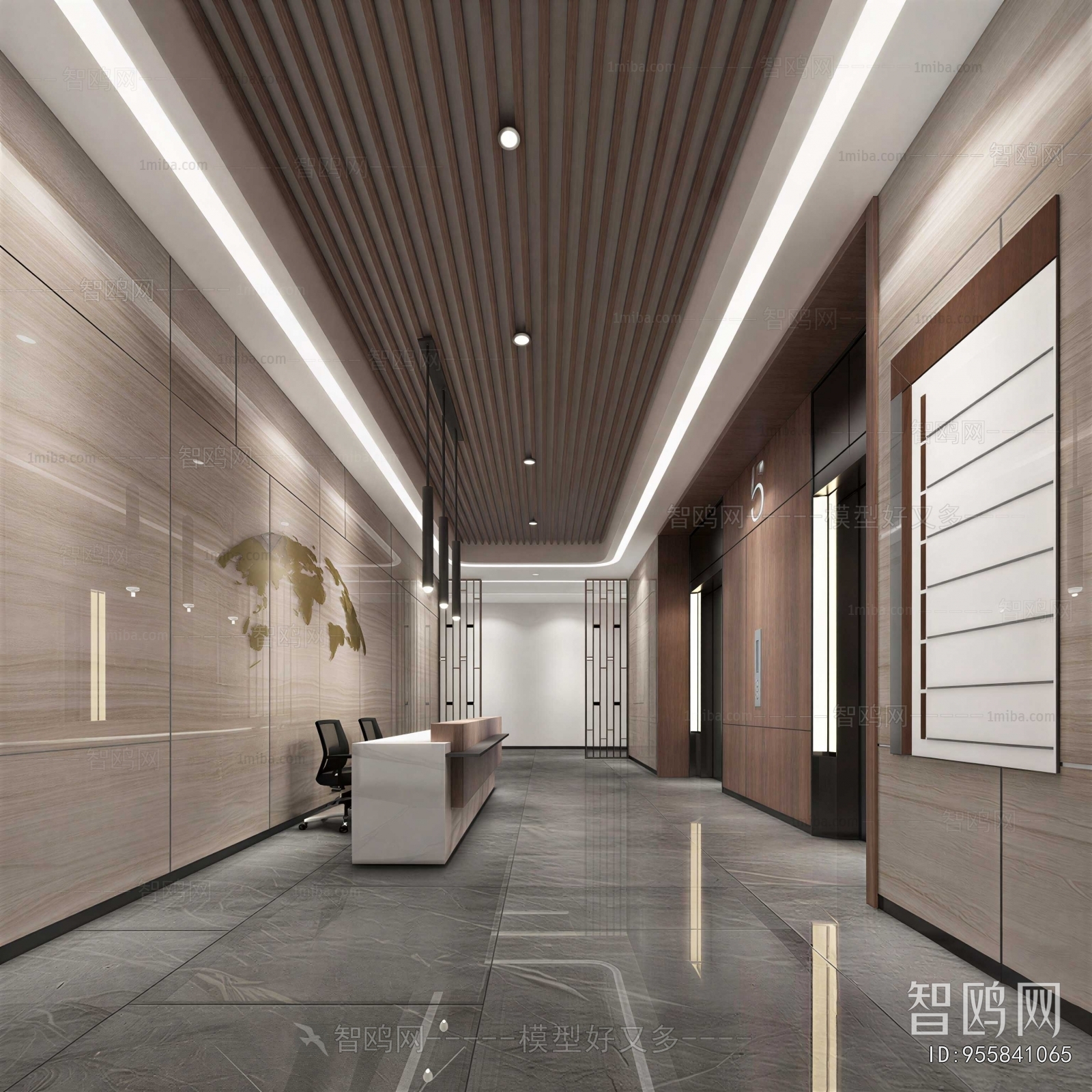 Modern Office Reception Desk