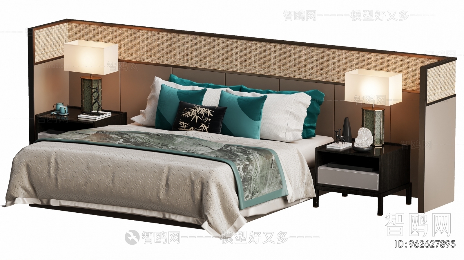 New Chinese Style Double Bed
