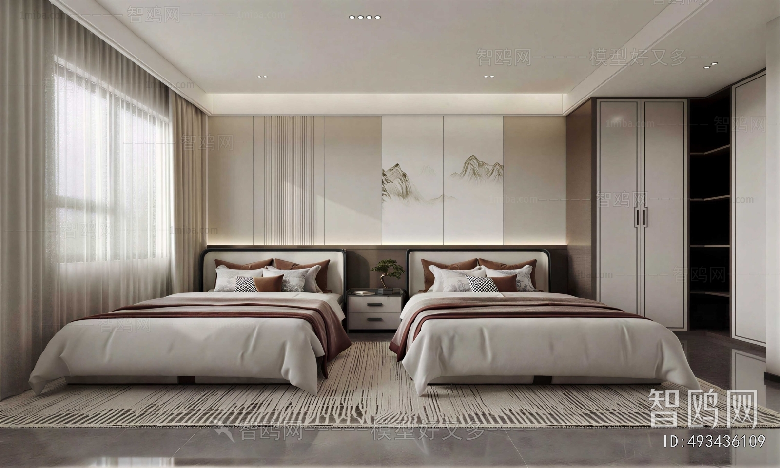 New Chinese Style Bedroom