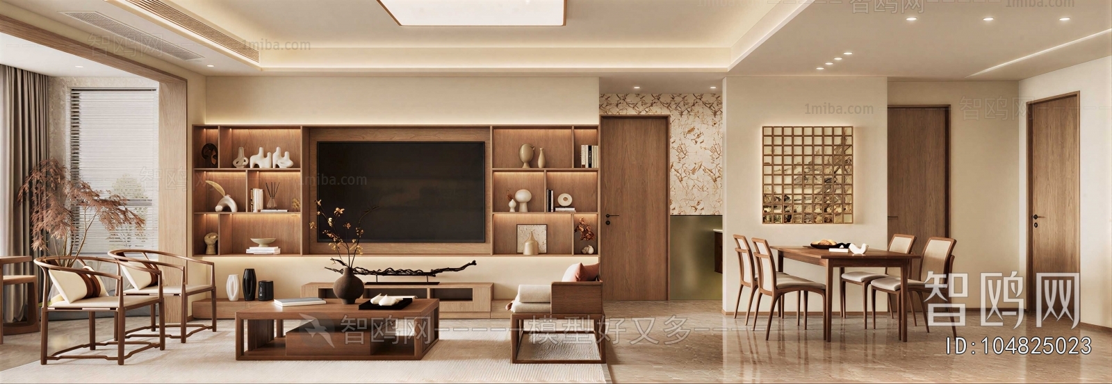 New Chinese Style A Living Room