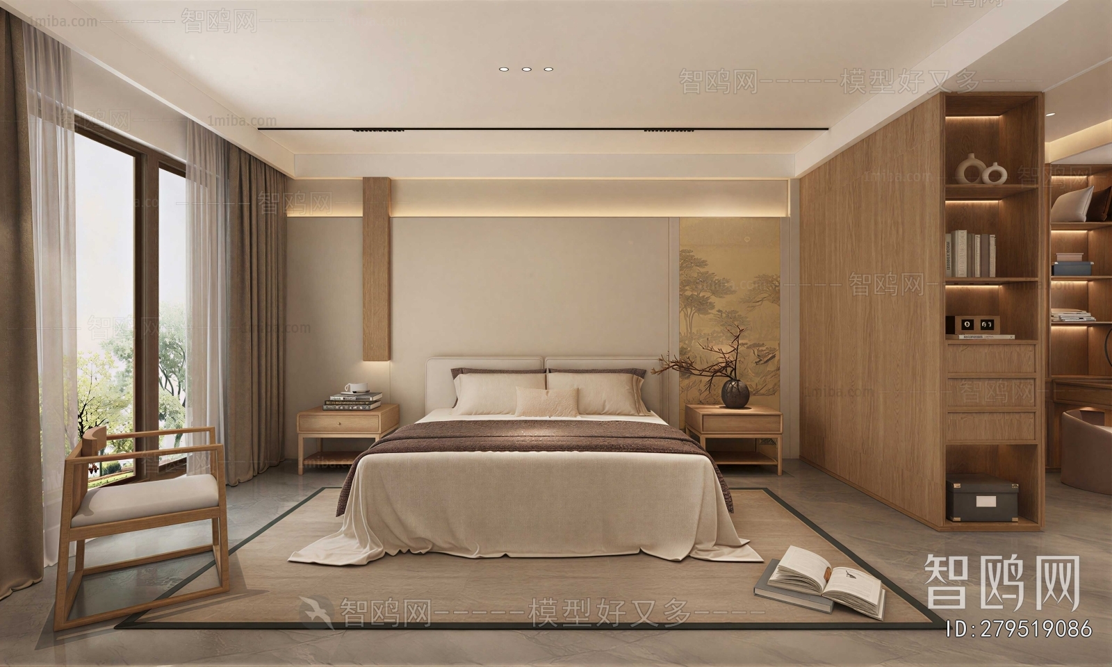 New Chinese Style Bedroom