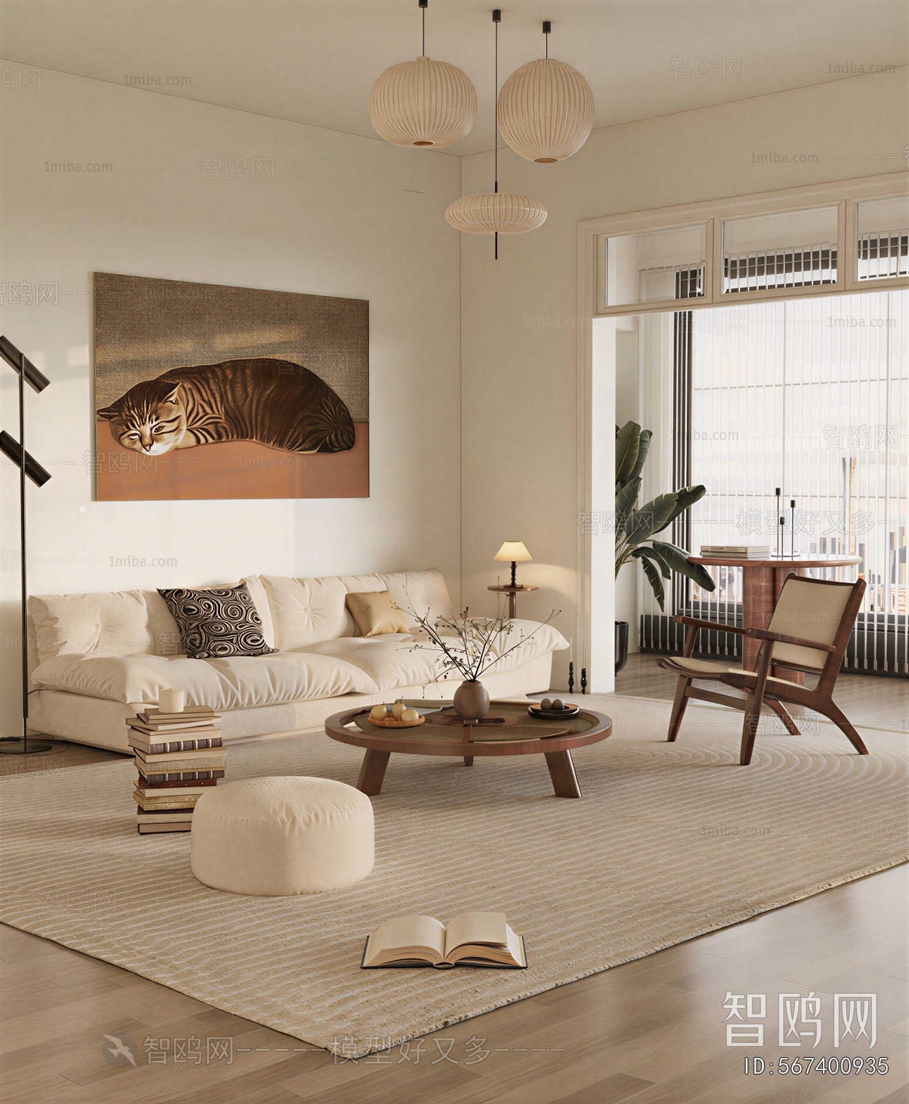 Wabi-sabi Style A Living Room