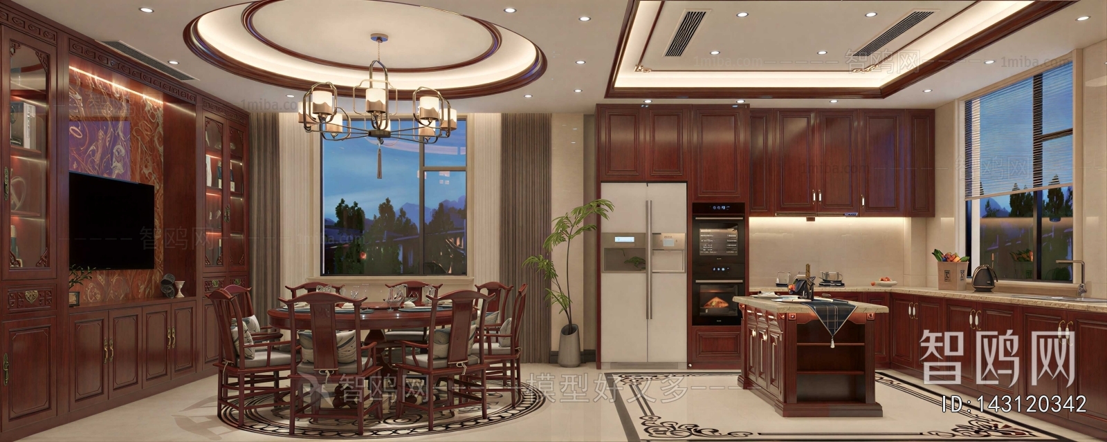 New Chinese Style Dining Room