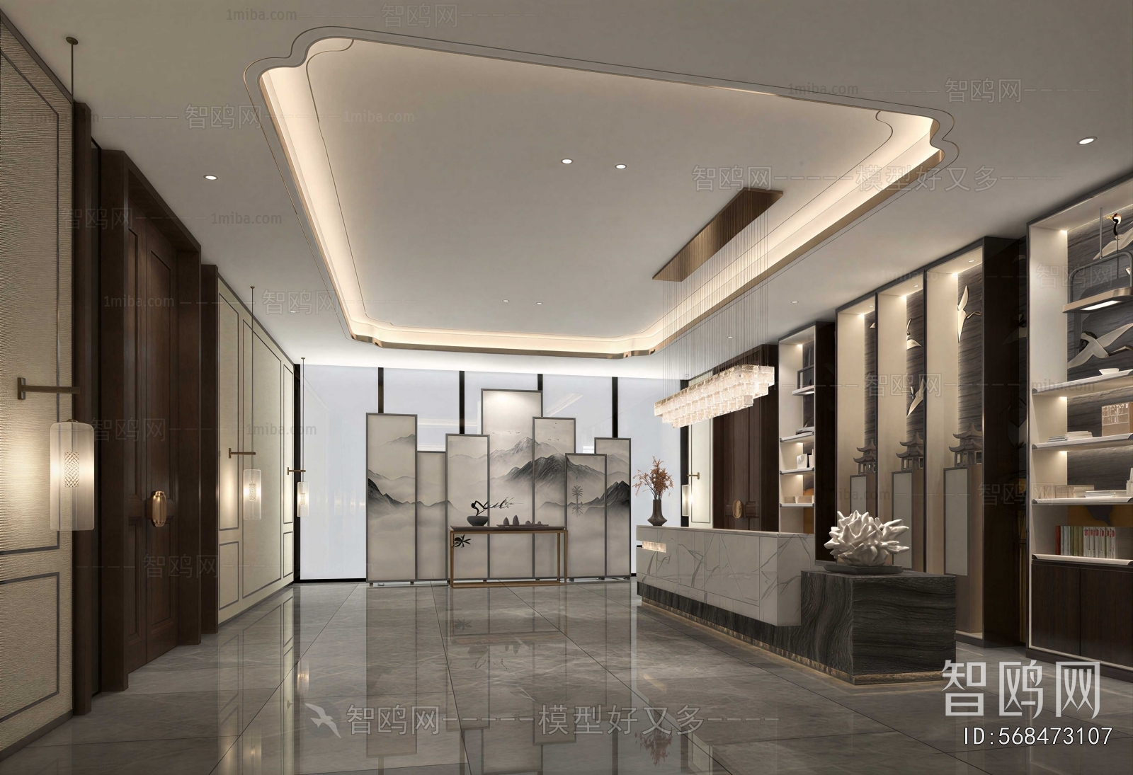 New Chinese Style Lobby Hall