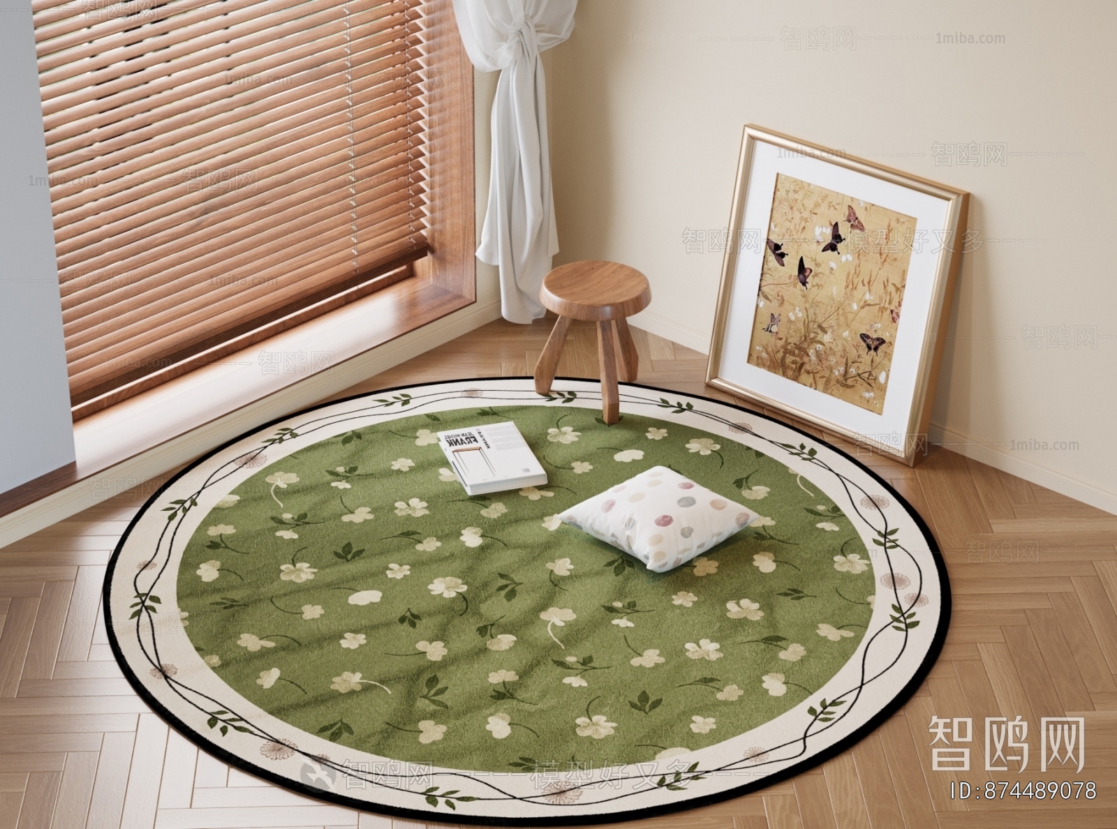 French Style Circular Carpet