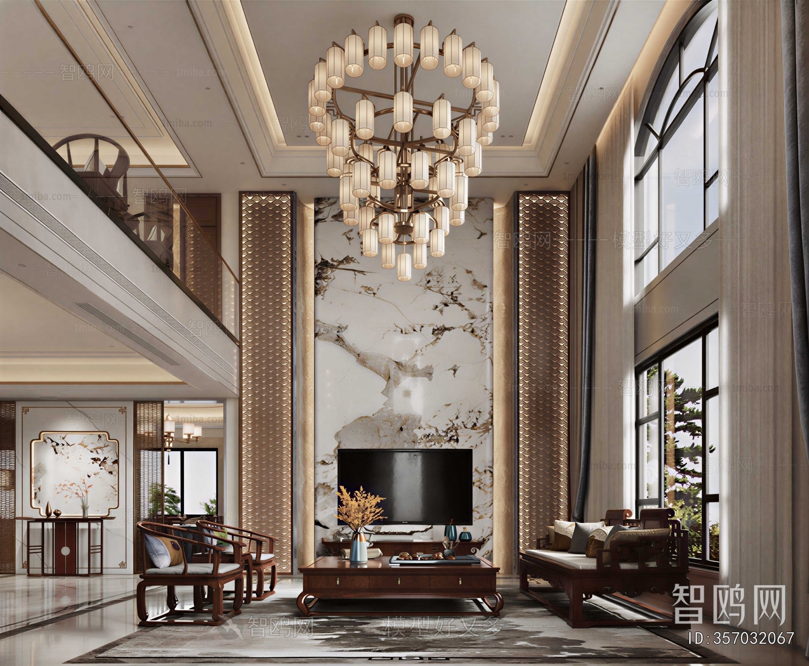 New Chinese Style A Living Room