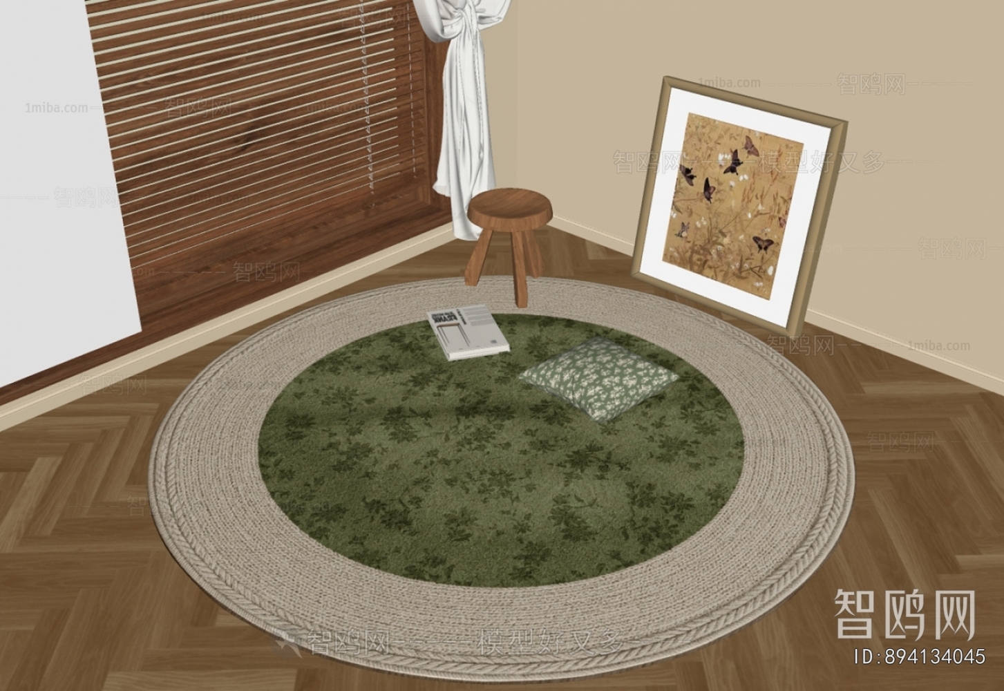 French Style Circular Carpet