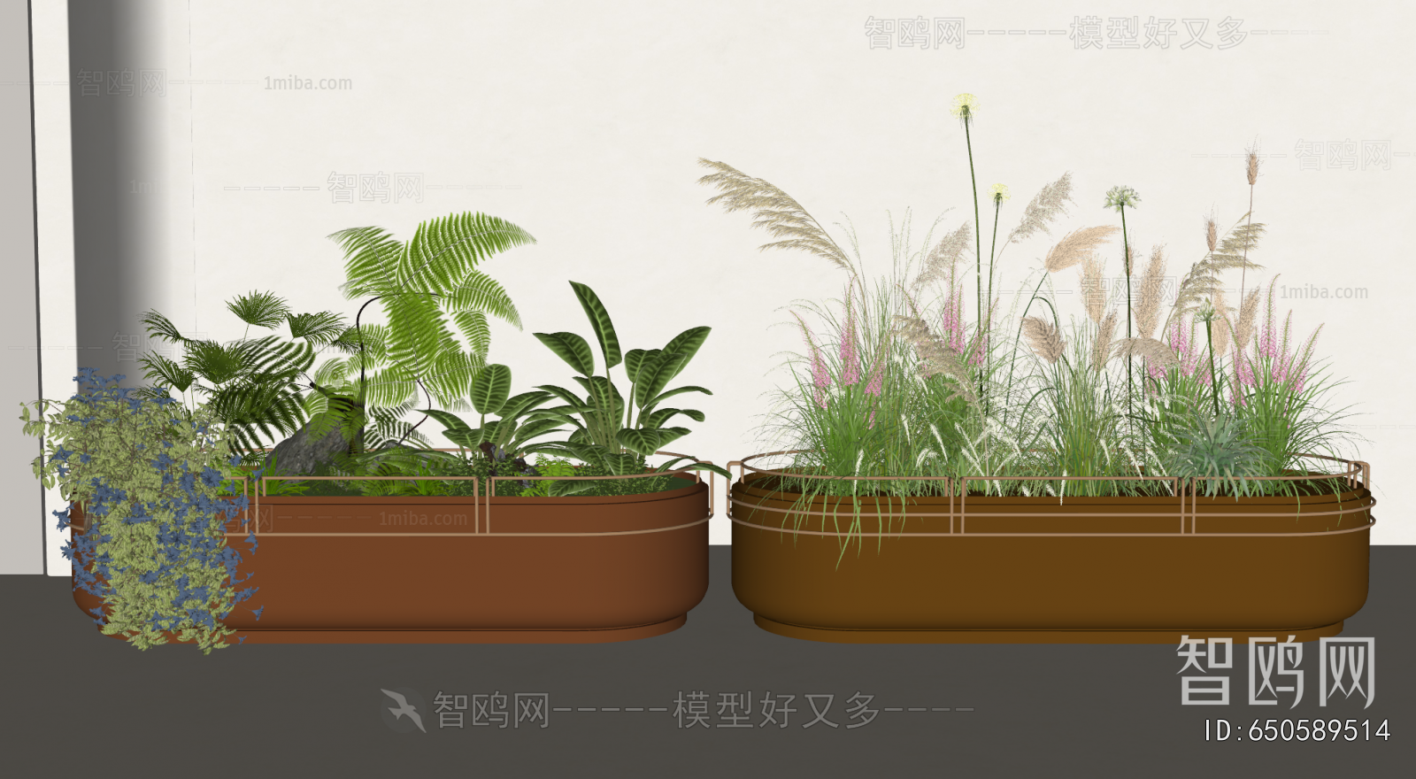Modern Potted Green Plant